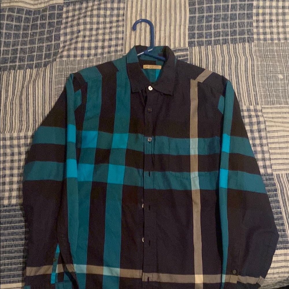 Stylish Blue and Black Men's Shirt